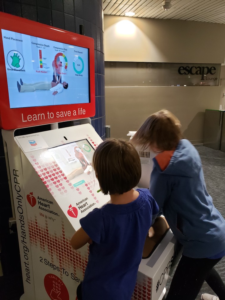 CPR machine at the airport CPR machine